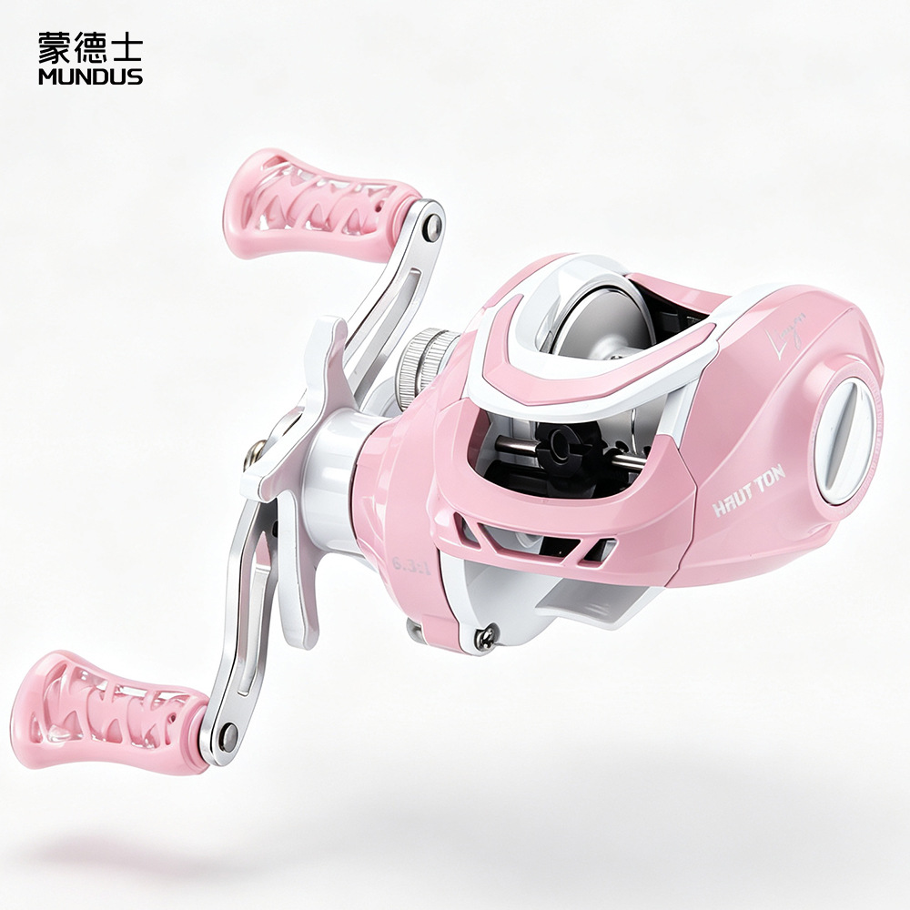 Ice Fishing Line - Pink 6.3:1 Gear Ratio 3+1 Ball