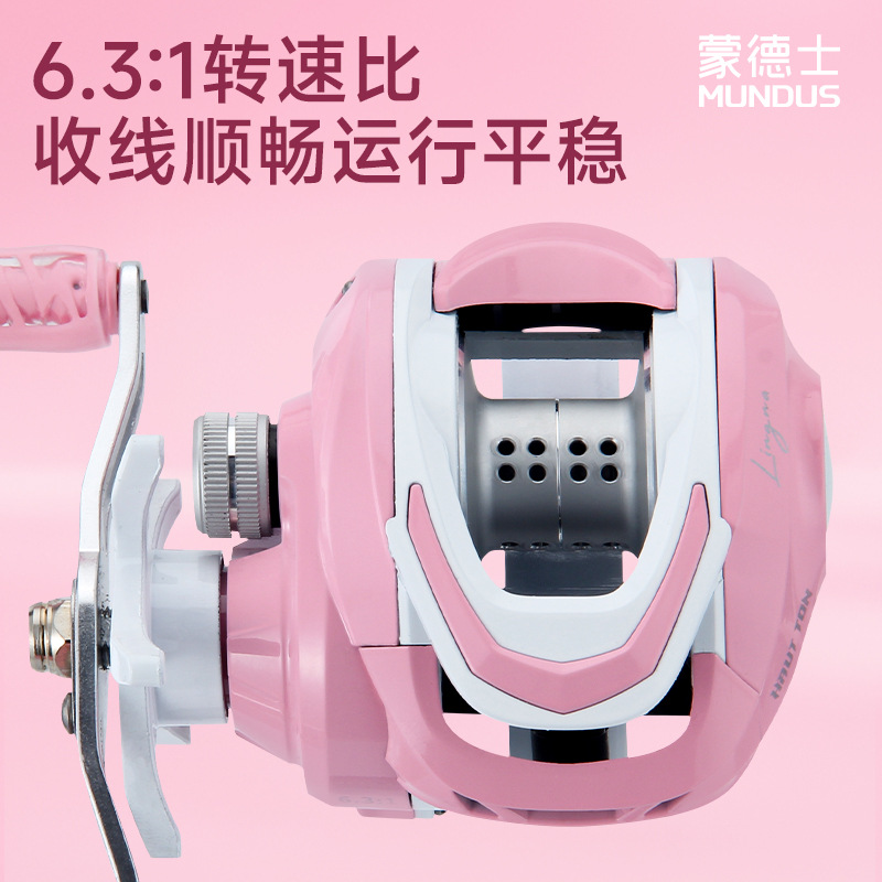 Pink 6.3:1 Gear Ratio 3+1 Ball - Ice Fishing Line 评论和价格