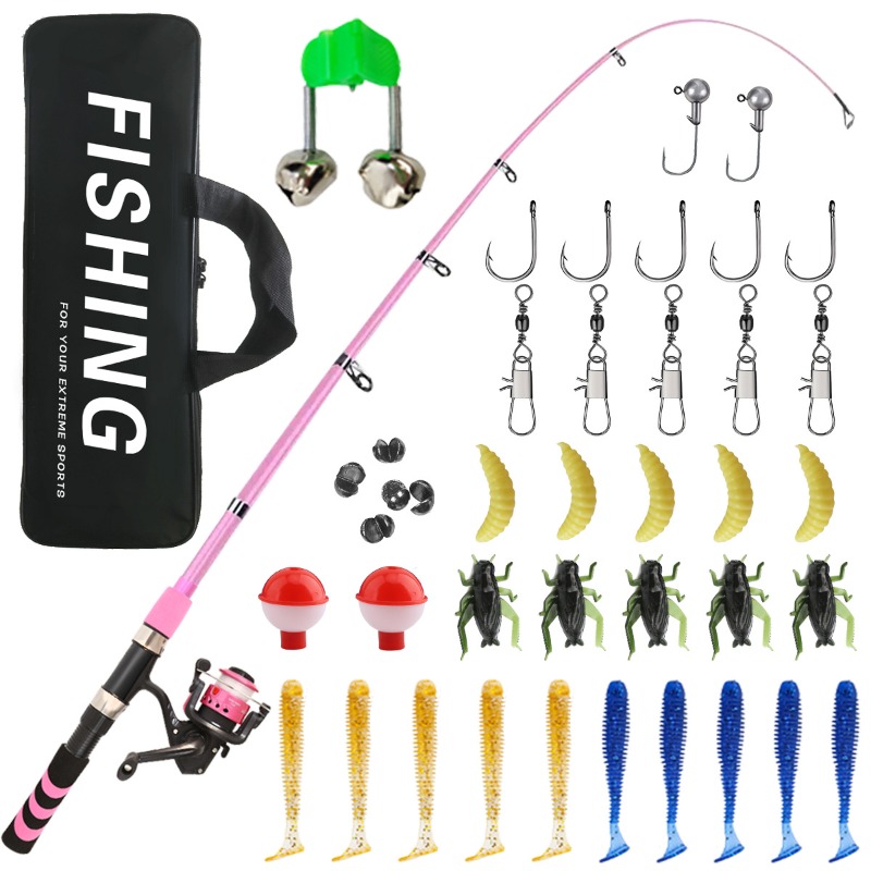 Kids Adult Beginner Fishing Ro - Freshwater Line 评论和价格