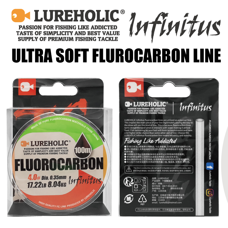 Lureholic Infinity Utra Soft 1 - Fluorocarbon Line 评论和价格