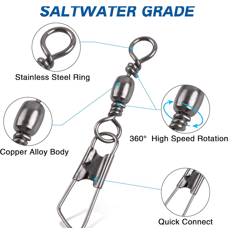 100Pcs Fishing Barrel Swivel C - Saltwater Line 评论和价格